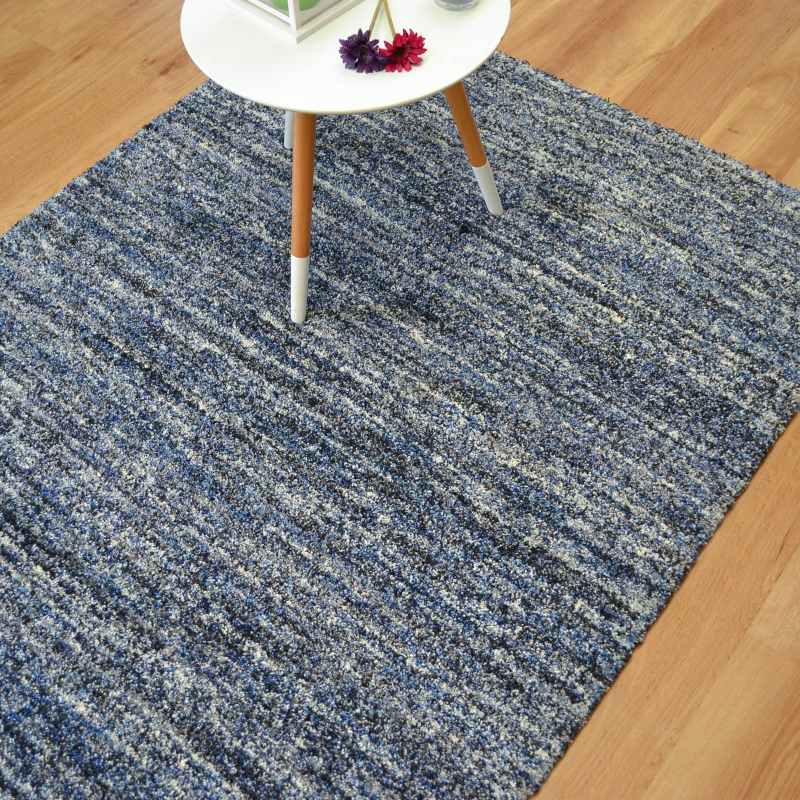 Mehari 23067 6141 Abstract Shaggy Rugs in Blue Multi