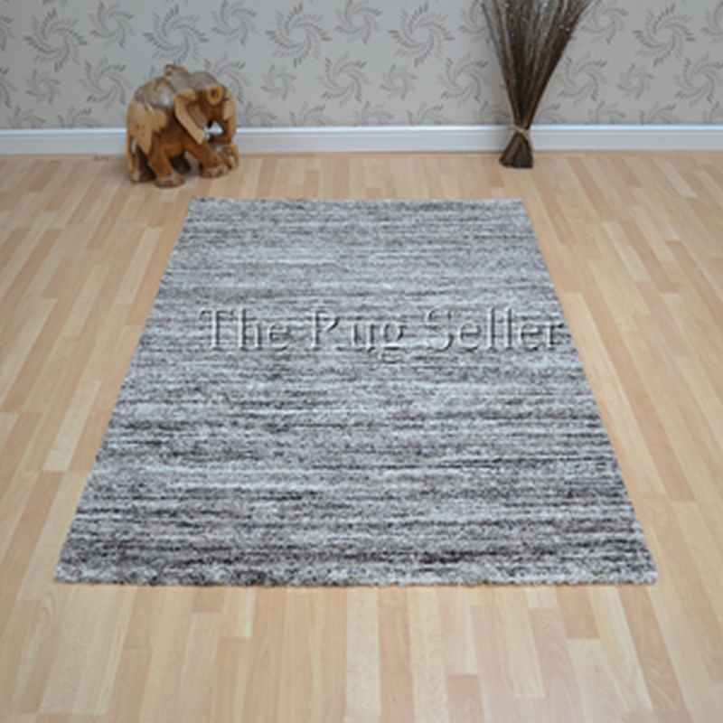 Mehari 23067 6868 Abstract Shaggy Rugs in Beige Brown Multi