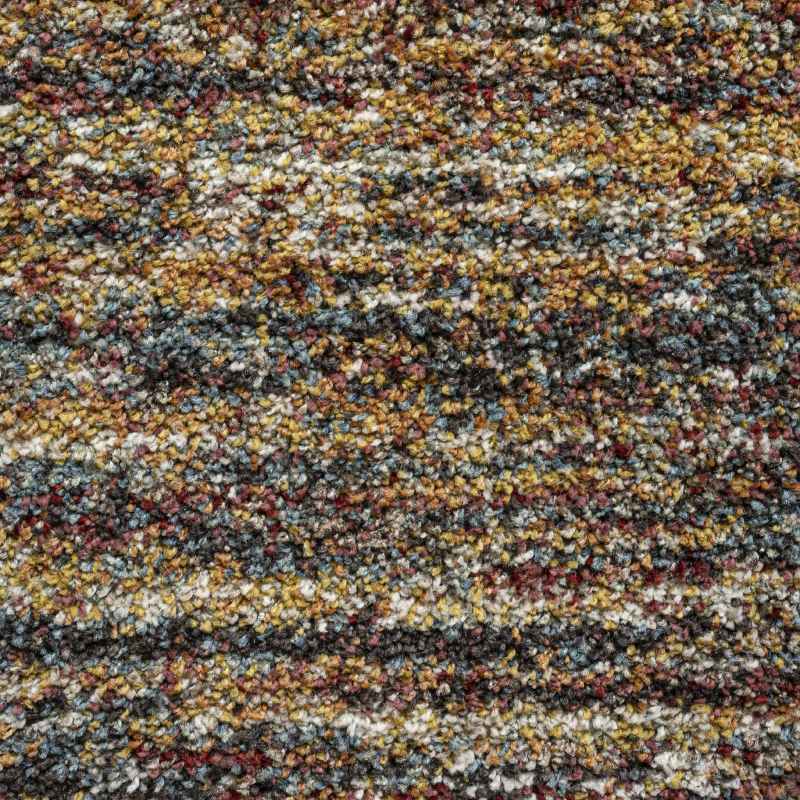 Mehari 23067 2959 Abstract Shaggy Runner Rugs in Rust