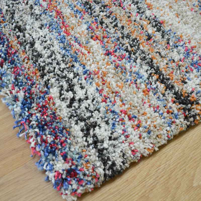 Mehari Shaggy Striped Rugs 23094 6161