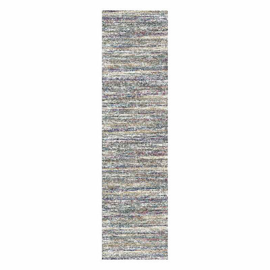 Mehari Shaggy Striped Runner Rugs 23094 6161