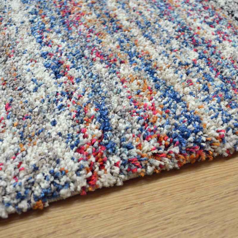 Mehari Shaggy Striped Runner Rugs 23094 6161