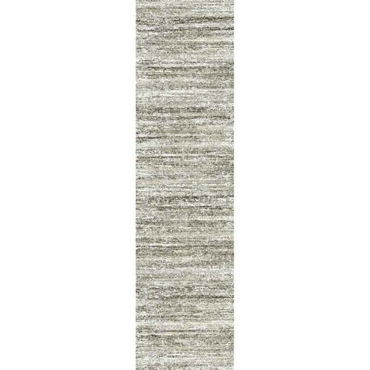 Mehari Shaggy Striped Runner Rugs 23094 6828 in Beige