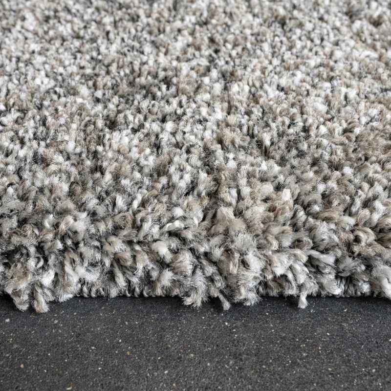 Mehari 23500 3272 Mottled Speckled Shaggy Rugs in Dark Grey