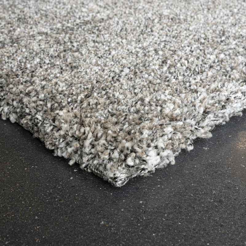 Mehari 23500 3272 Mottled Speckled Shaggy Rugs in Dark Grey
