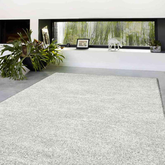 Mehari 23500 6242 Mottled Speckled Shaggy Rugs in Cream