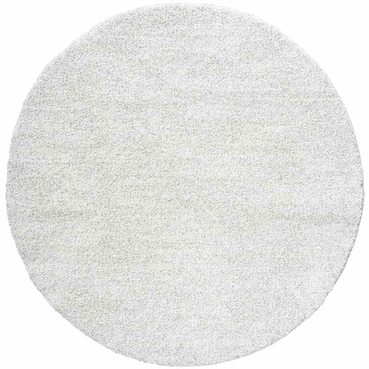Mehari 23500 6242 Mottled Speckled Shaggy Circle Rugs in Cream