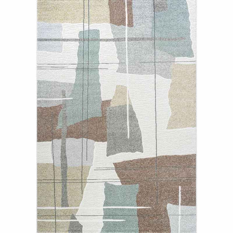 Milano 46011 6161 Modern Abstract Rugs in Green