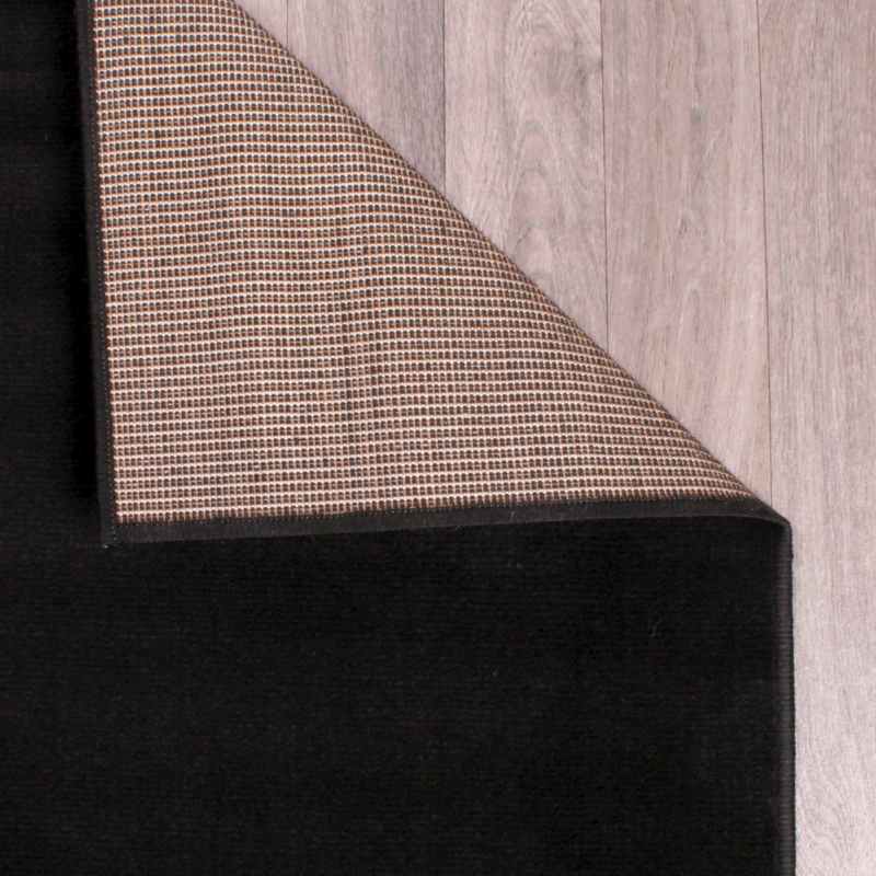 Moda Plain Rugs in Black by Rugstyle
