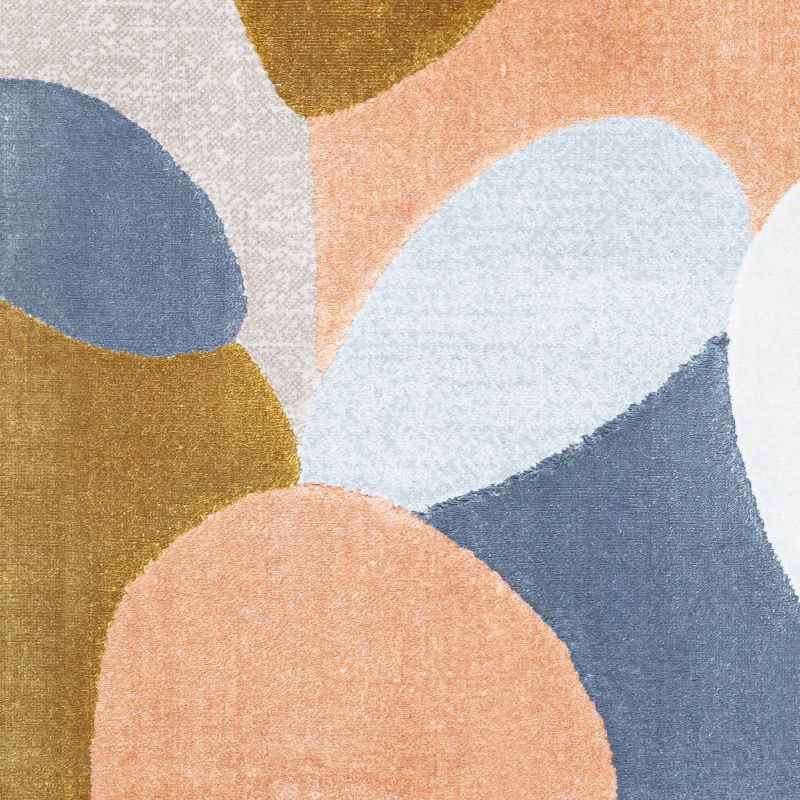 Moda 47125 GC990 Geometric Rugs in Gold Blue
