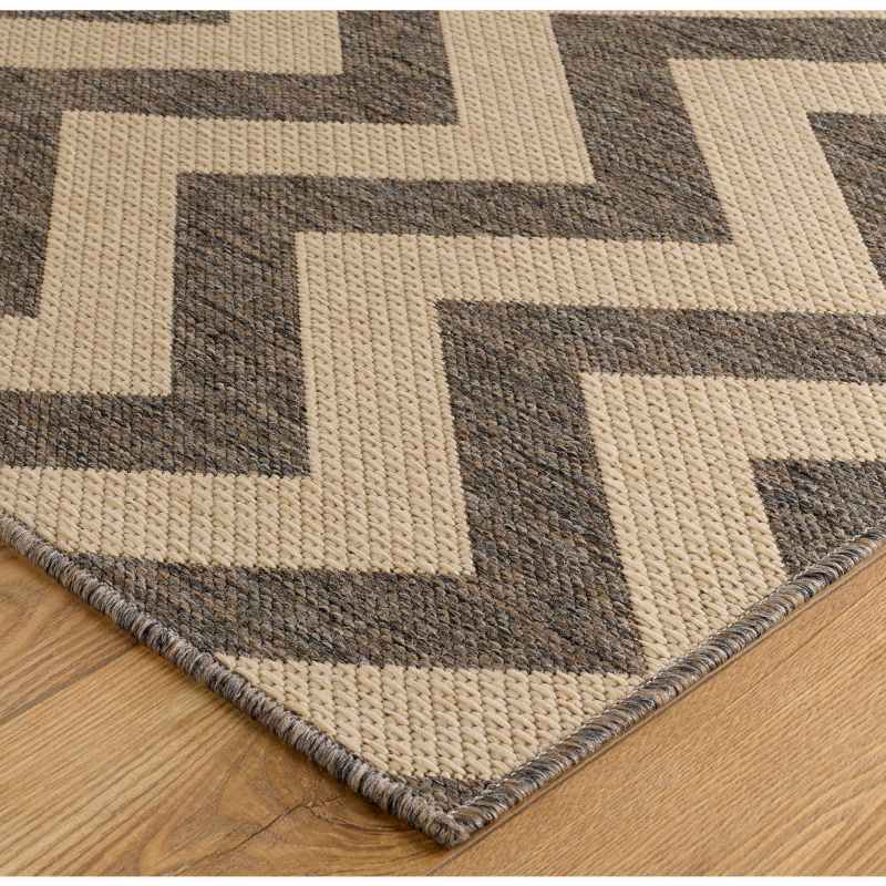 Moda Chevron Rugs in Grey Brown