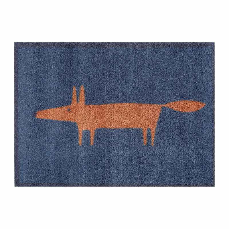 Mr Fox Scion Washable Doormats in Navy Blue by Turtle Mat x Scion