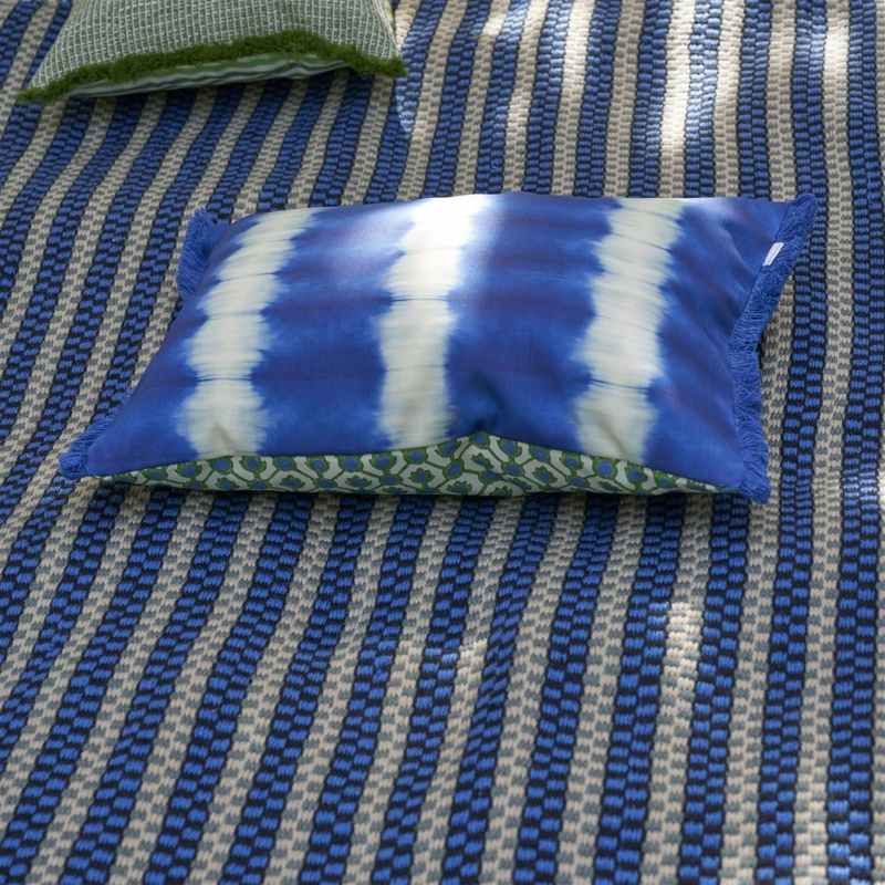 Muara Indoor Outdoor Rug by Designers Guild in Cobalt Blue