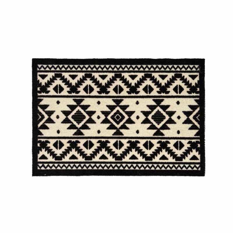 My Tribal Washable Indoor Doormat in Black