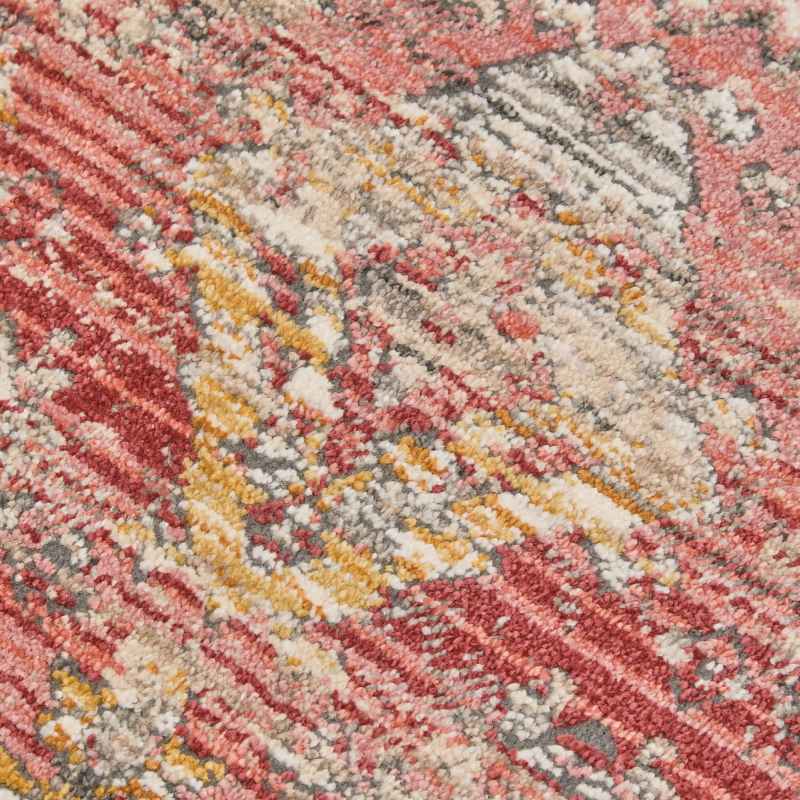Nova Lillian Traditional Border Motif Rugs in Red