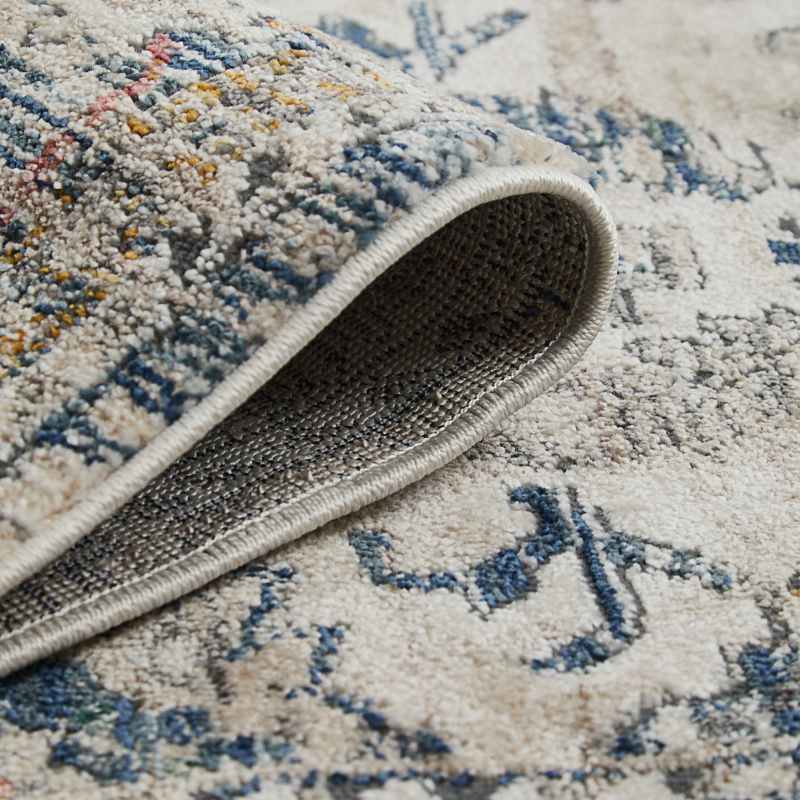 Nova Lillian Traditional Border Motif Rugs in Cream White