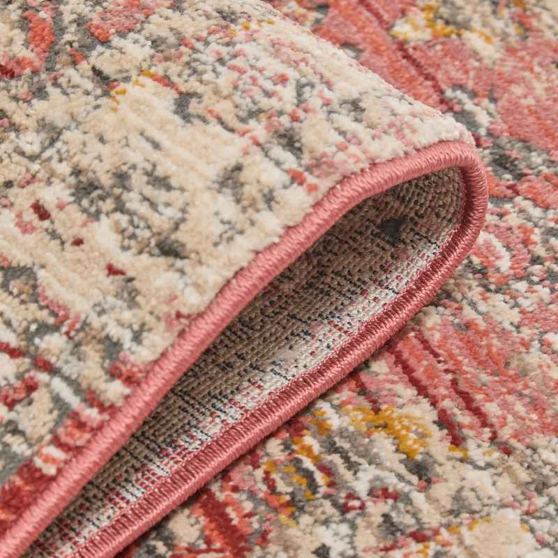 Nova Lillian Traditional Border Motif Rugs in Red