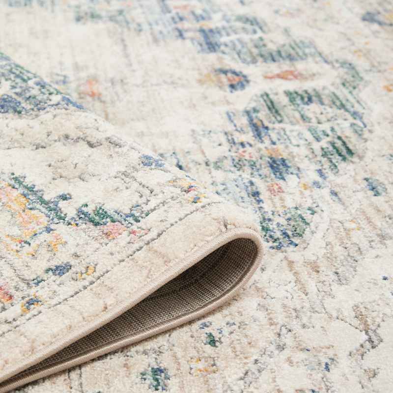 Nova Loki Traditional Distressed Medallion Rugs in Blue