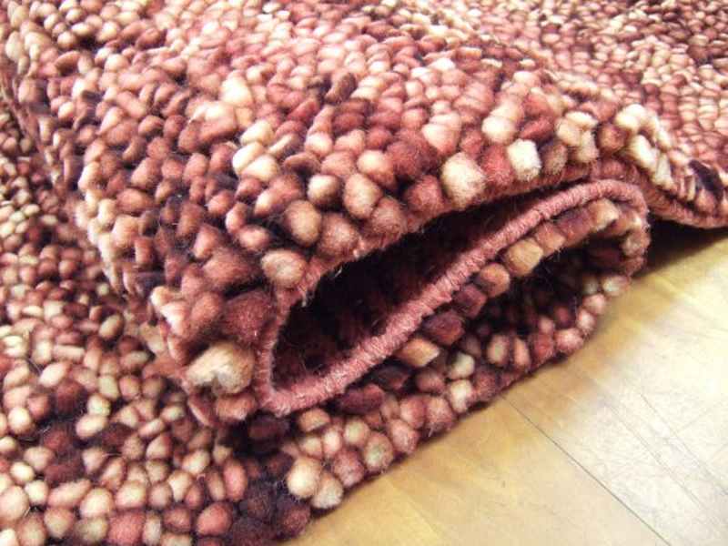 Naples Loop Border Rugs in Red