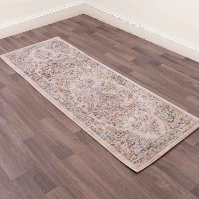 Nova 9207 Traditional Runner Rugs in Cream White