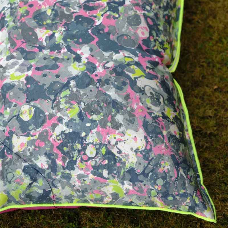Odisha Outdoor Cushion by Designers Guild in Graphite Grey