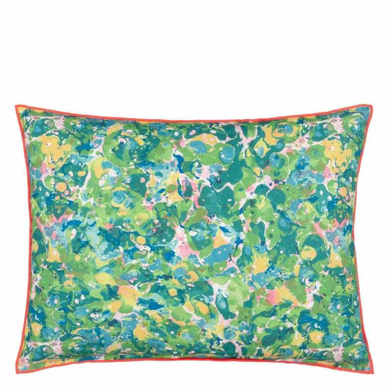 Odisha Outdoor Cushion by Designers Guild in Peridot Green