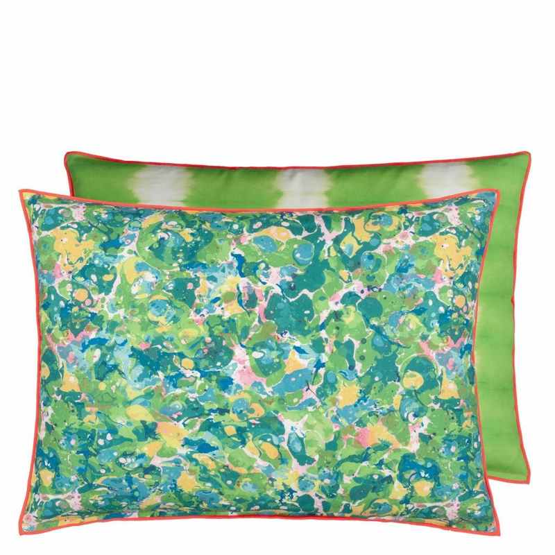 Odisha Outdoor Cushion by Designers Guild in Peridot Green