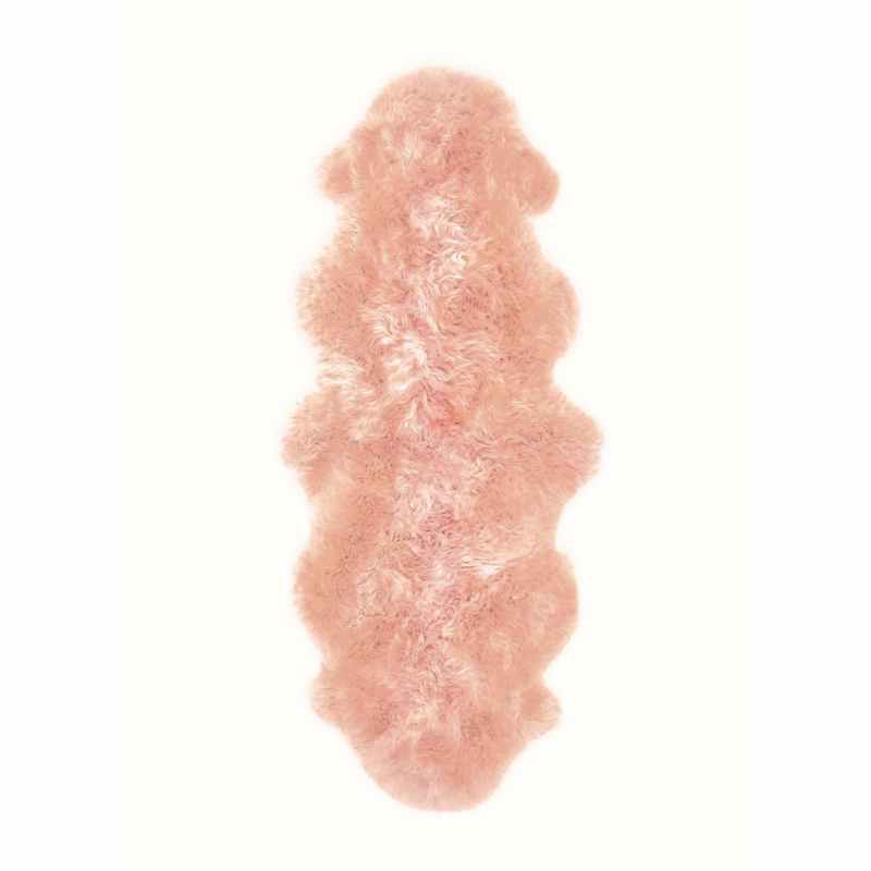 Genuine Sheepskin Animal Fur Rugs in Adobe Rose