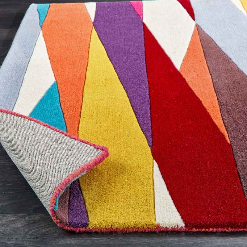 Origins Shard Brights Modern Wool Rugs in Multi