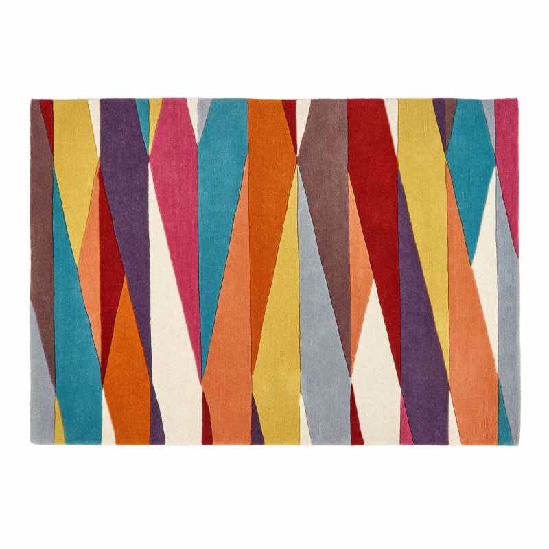 Origins Shard Brights Modern Wool Rugs in Multi