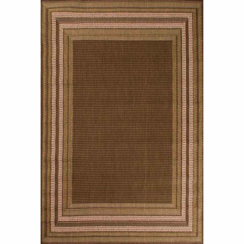 Indoor Outdoor Border Rugs in Green by Rugstyle