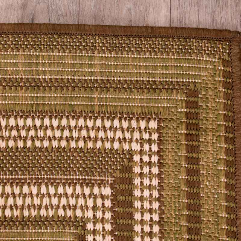 Indoor Outdoor Border Rugs in Green by Rugstyle