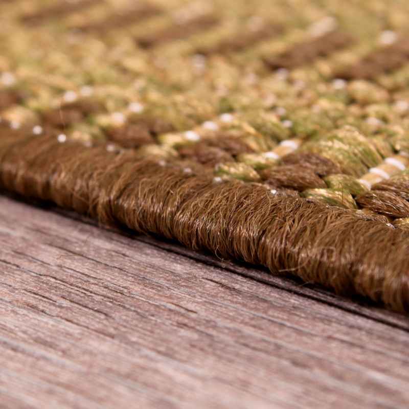 Indoor Outdoor Border Rugs in Green by Rugstyle