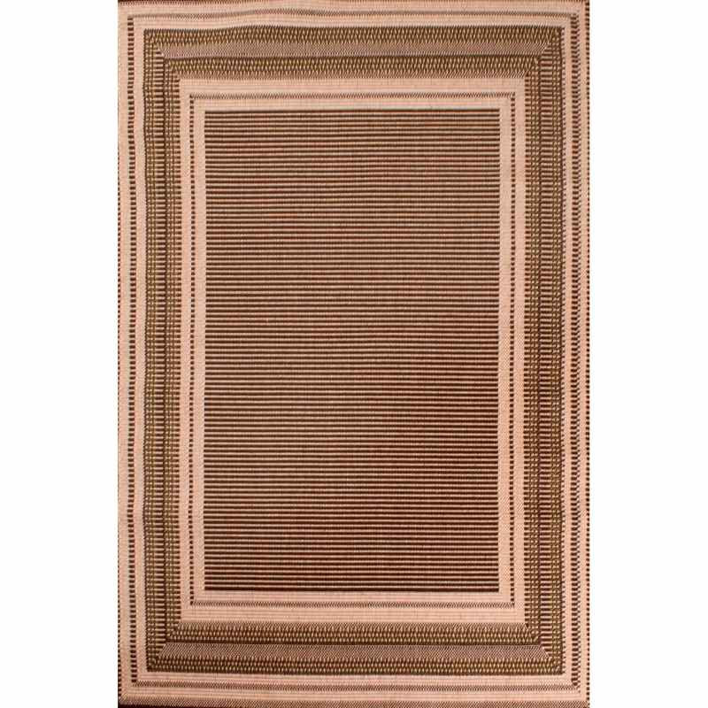 Indoor Outdoor Border Rugs in Natural by Rugstyle