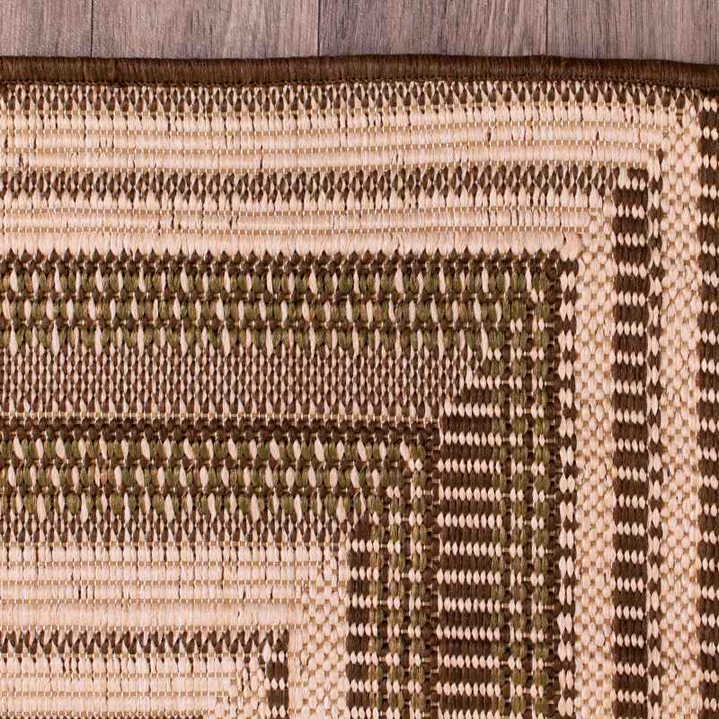 Indoor Outdoor Border Rugs in Natural by Rugstyle