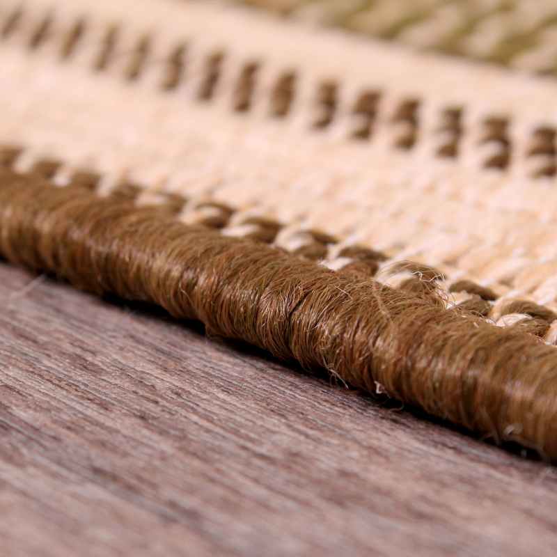 Indoor Outdoor Border Rugs in Natural by Rugstyle