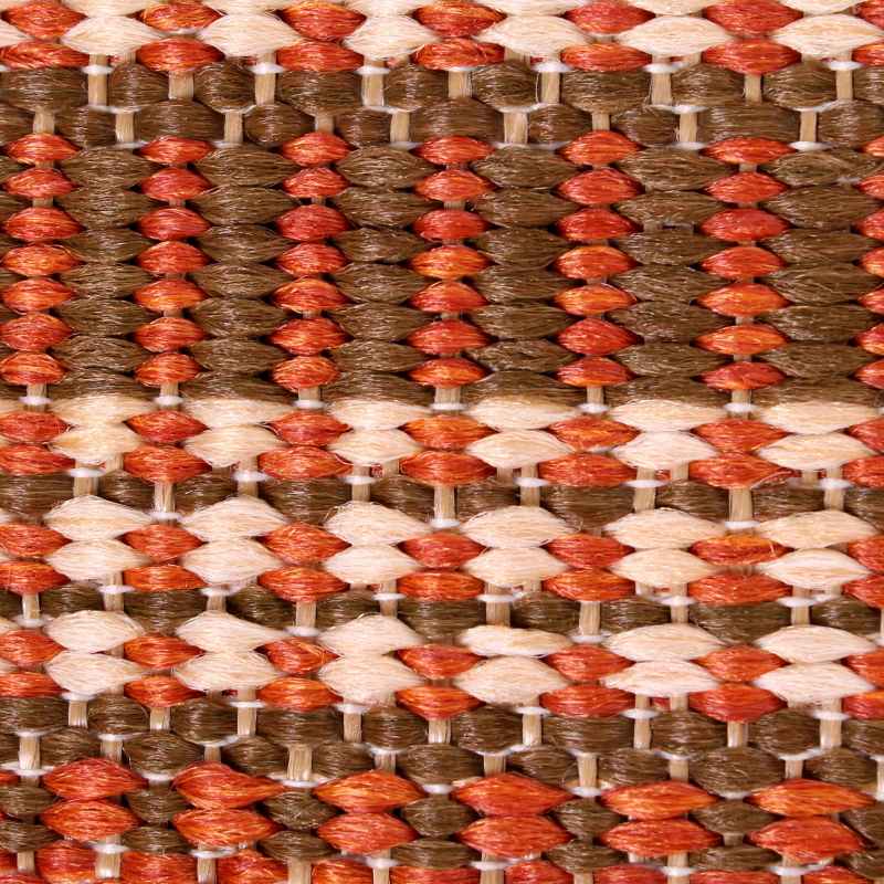 Indoor Outdoor Border Rugs in Terracotta by Rugstyle