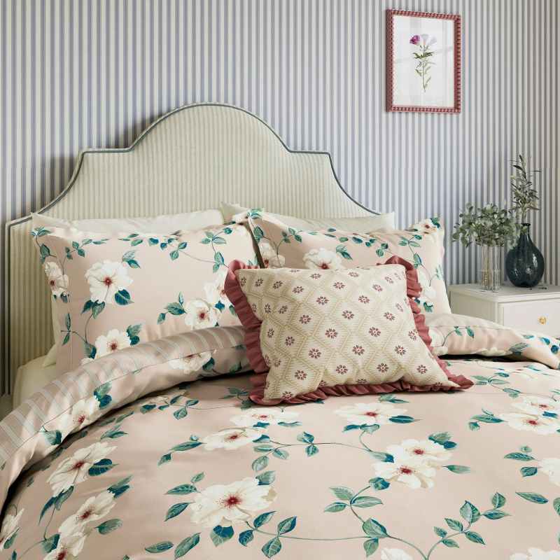Poets Rose Bedding by Sanderson x National Trust in Blush Pink