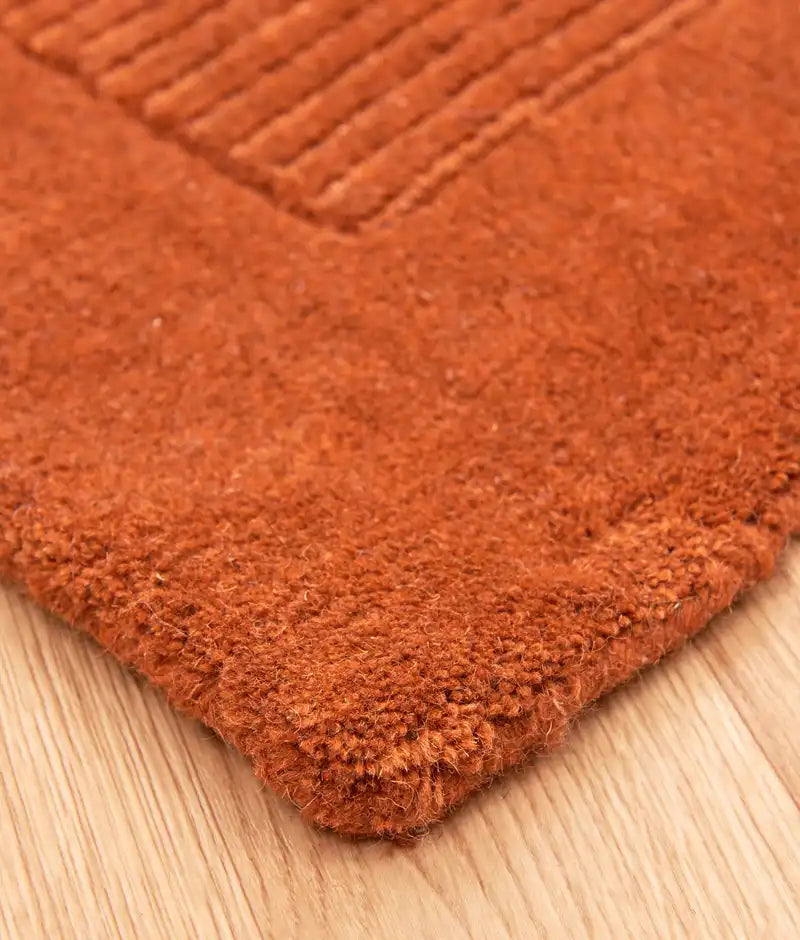 Asiatic york york terracotta Orange Living Room Wool Rug.