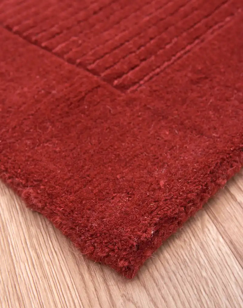 Asiatic york york poppy Red Living Room Wool Rug.