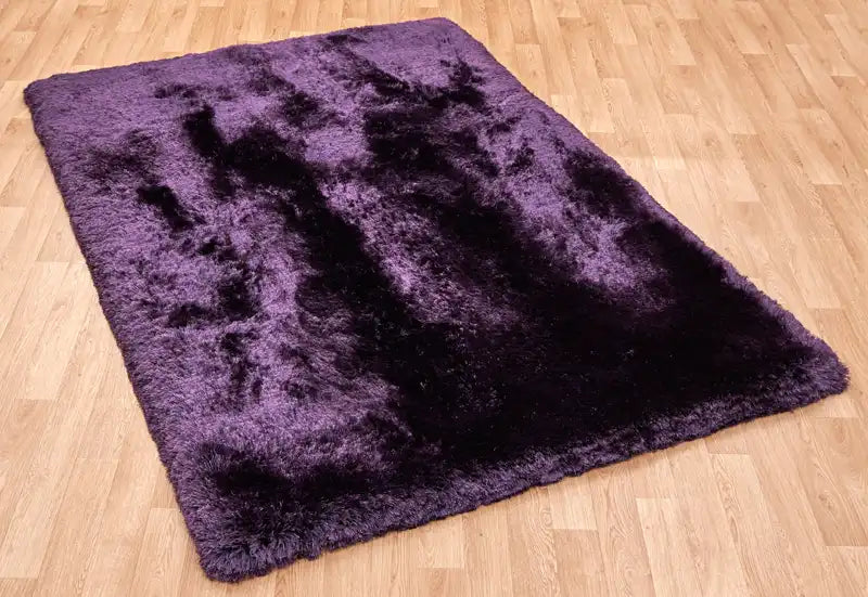 Asiatic plush plush purple Purple Living Room Shaggy Rug.
