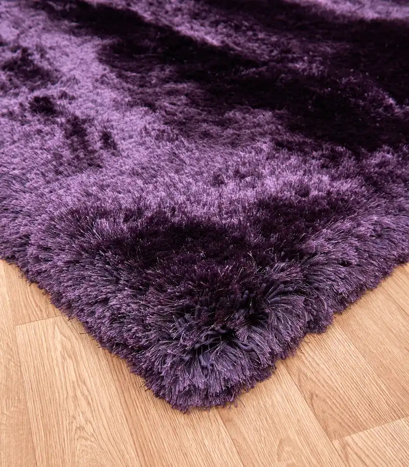 Asiatic plush plush purple Purple Living Room Shaggy Rug.