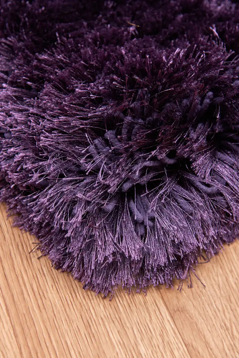 Asiatic plush plush purple Purple Living Room Shaggy Rug.