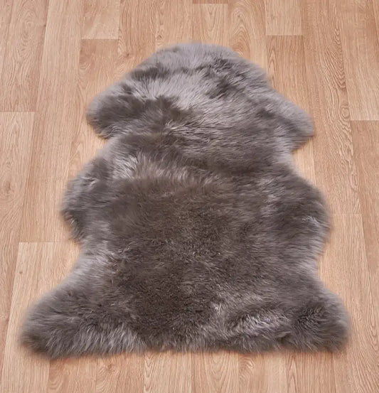 Asiatic sheepskin mink coloured sheepskin Brown Living Room Wool Rug.