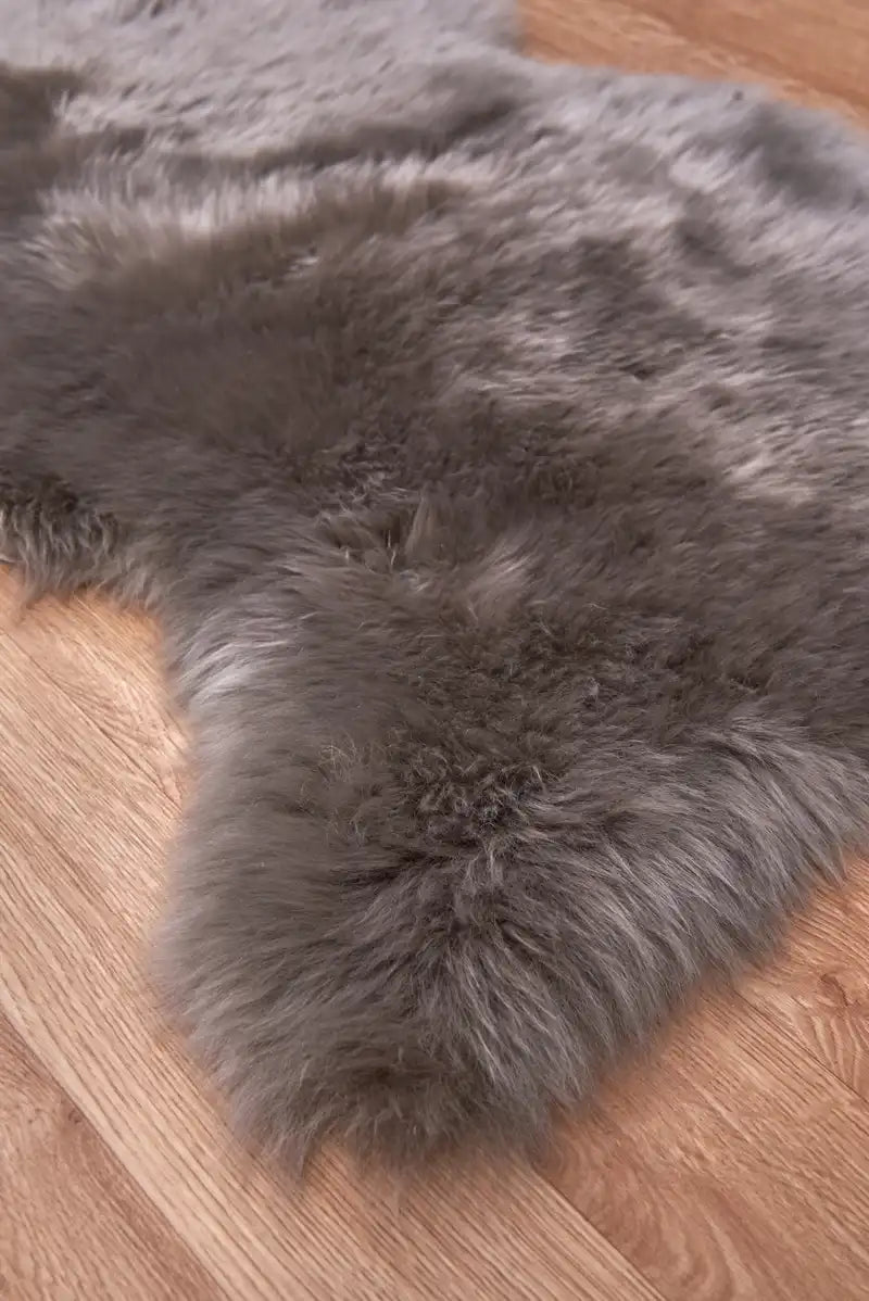 Asiatic sheepskin mink coloured sheepskin Brown Living Room Wool Rug.