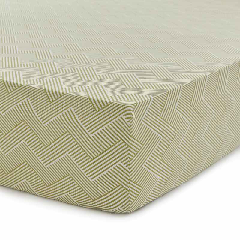 Palm House Fitted Sheet by Sanderson in Botanical Green