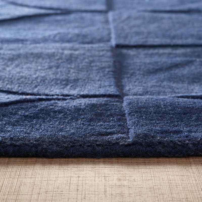 Penny Geometric Wool Rugs in Infinity Blue