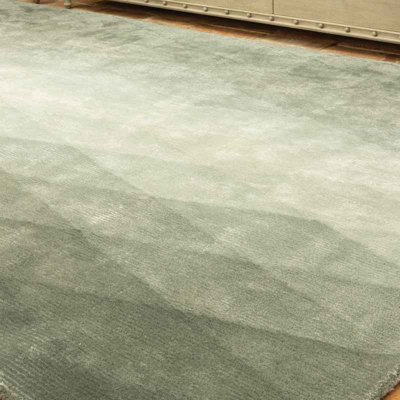 Pentle Wool Rugs by Designer William Yeoward in Jade Grey