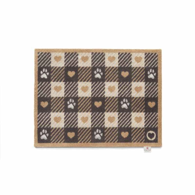 Hug Rug Pet Check 1 Washable Doormat in Beige