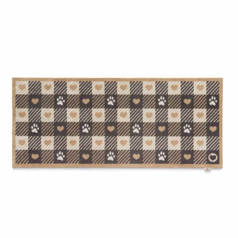 Hug Rug Pet Check 1 Washable Doormat in Beige